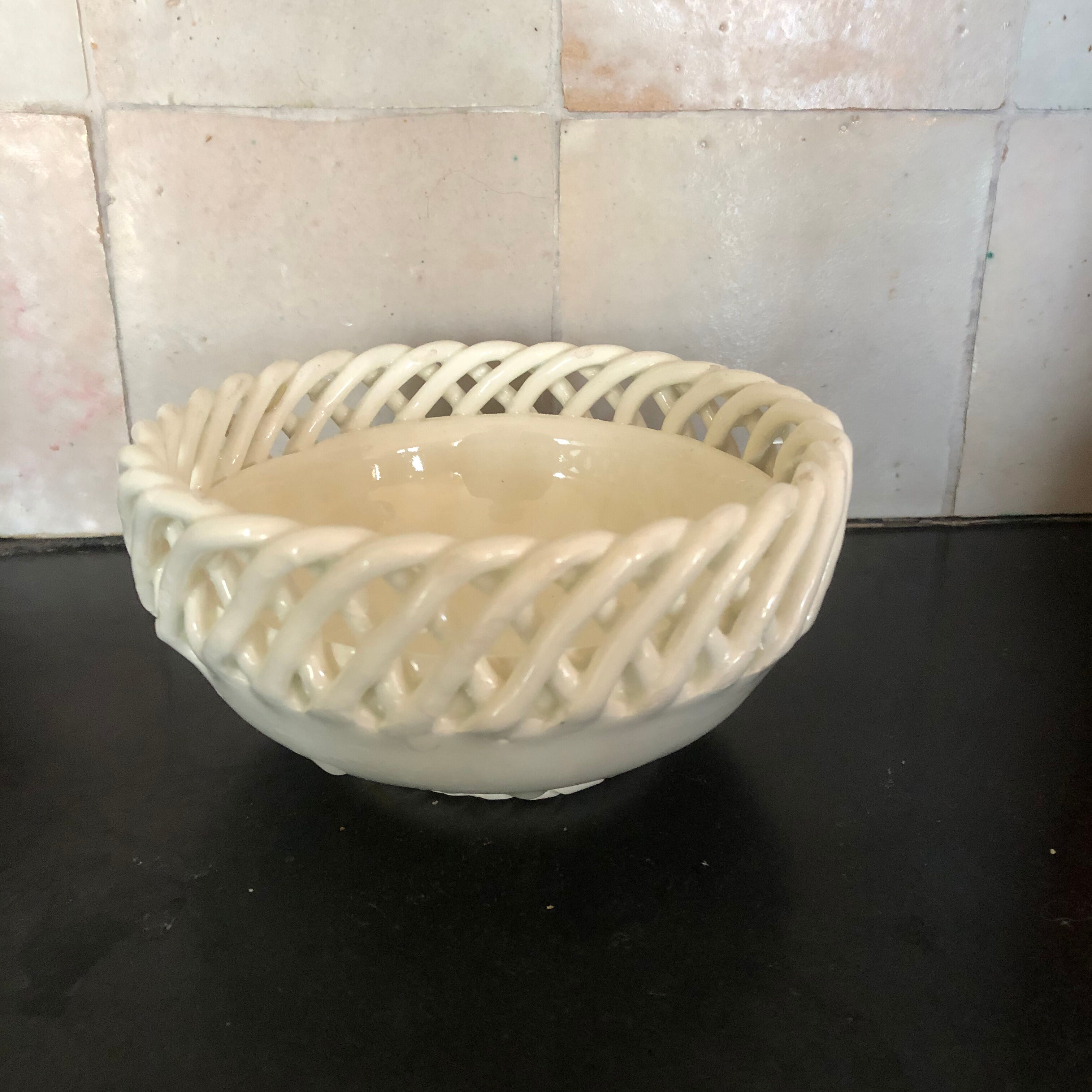 Braided cerami cup