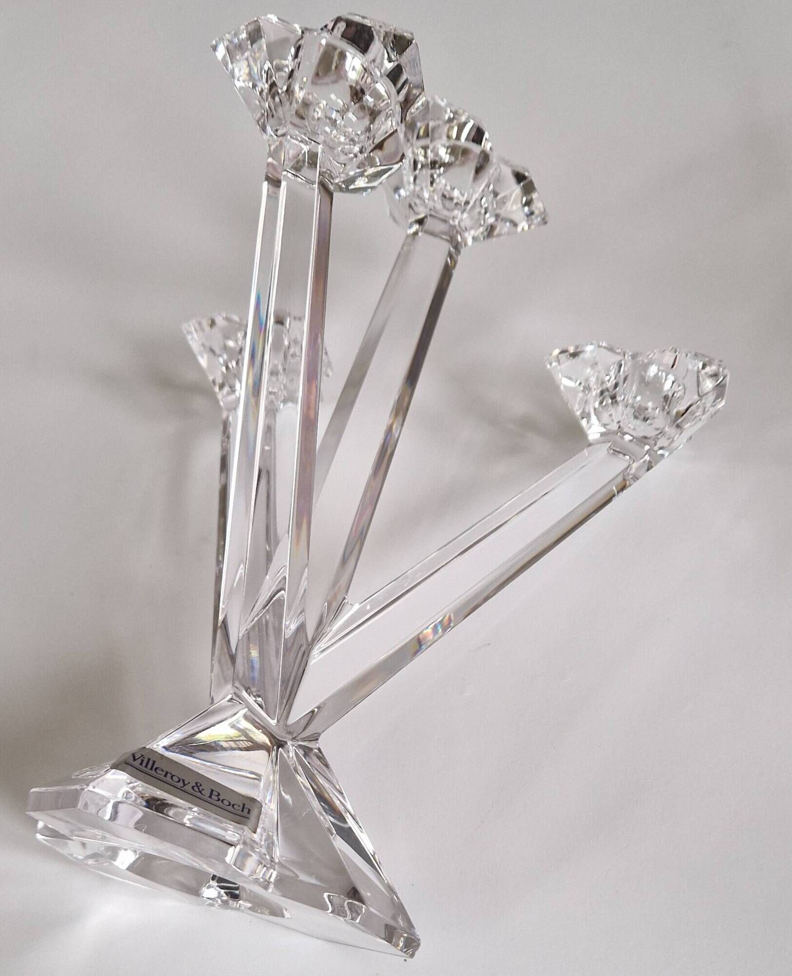 Bougeoir 4 branches en cristal Villeroy & Bosch, état neuf
