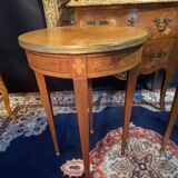 Pair of Louis XVI Directoi style pedestal tables, bouillotte tables