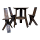 Ensemble table et chaises style brutaliste , cave à vin
