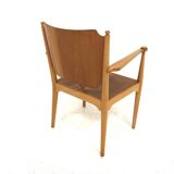 Scandinavian beech teak armchair, Sweden, 1960