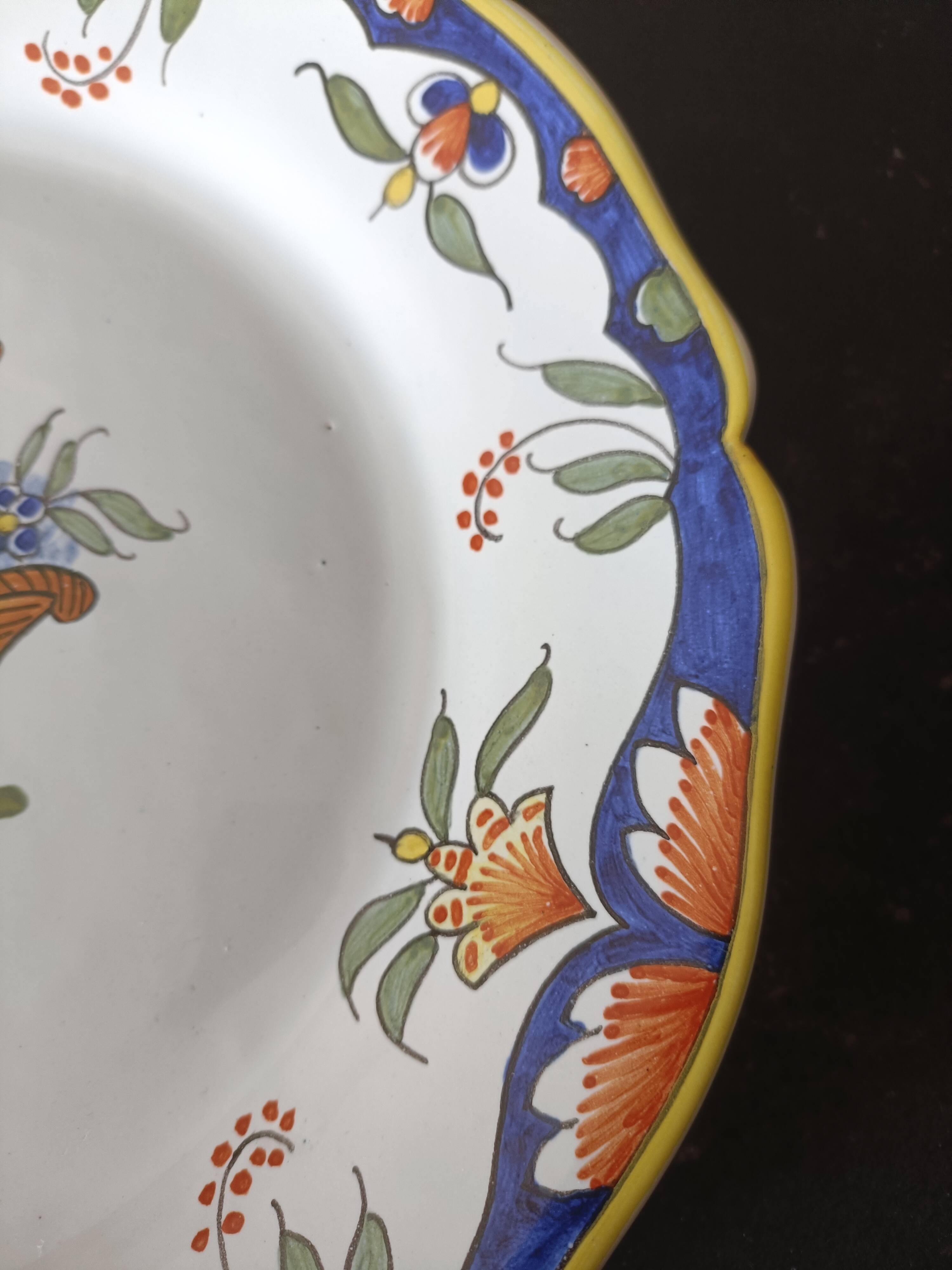 Plate signed geo martel old rouen