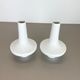 Set of 2 Op Art Biscuit Porcelain Ufo Vases by Edelstein Bavaria, Germany, 1970s