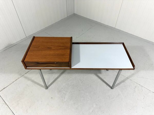 Banc de téléphone avec rangement des années 1960