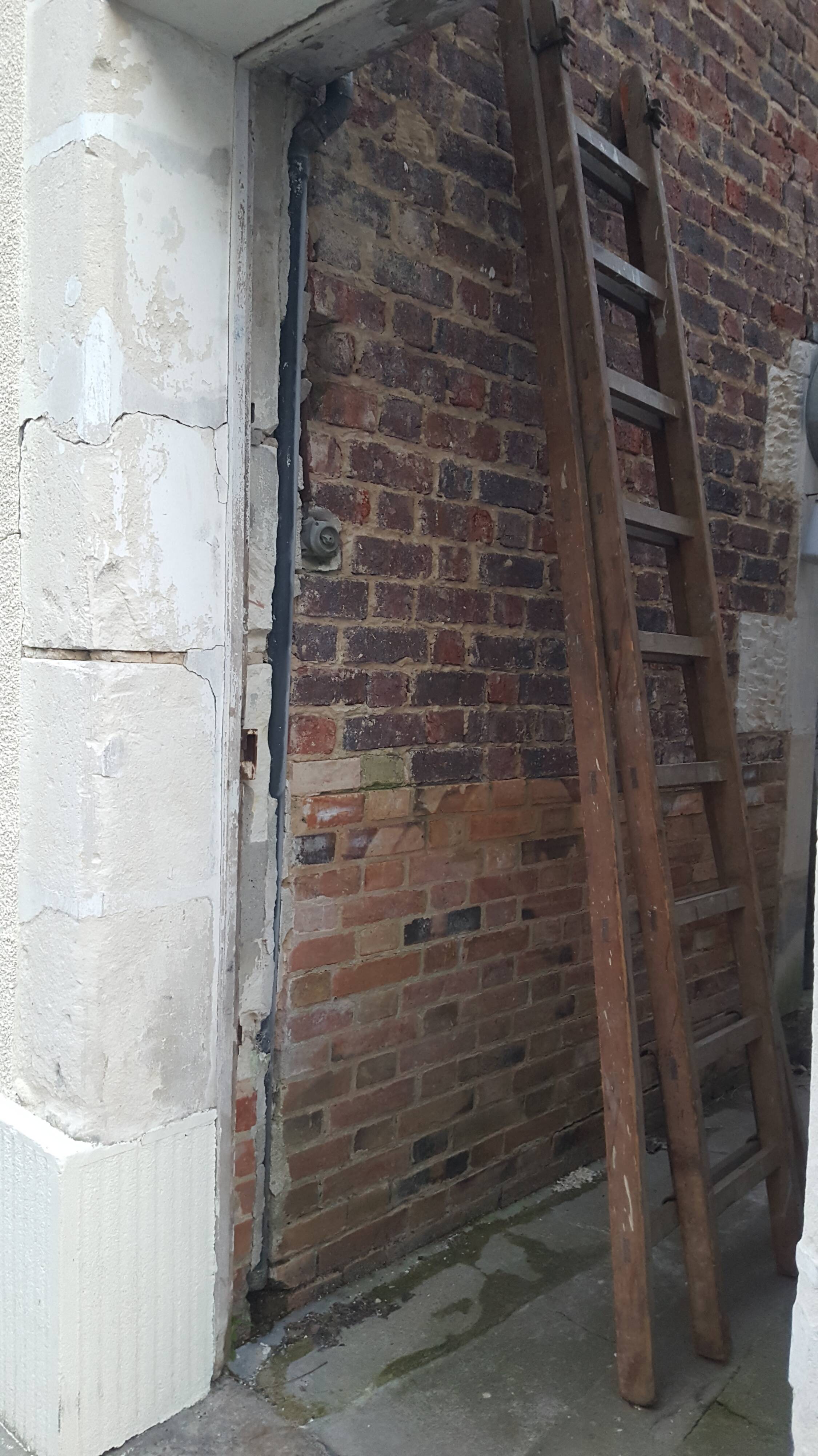 Large double wood ladder