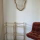 Paires d'étagères vintage en métal doré
