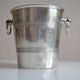 Vintage ice or champagne bucket in silver metal