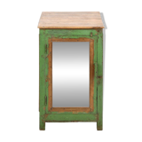 Showcase on patinated wooden legs