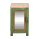 Showcase on patinated wooden legs