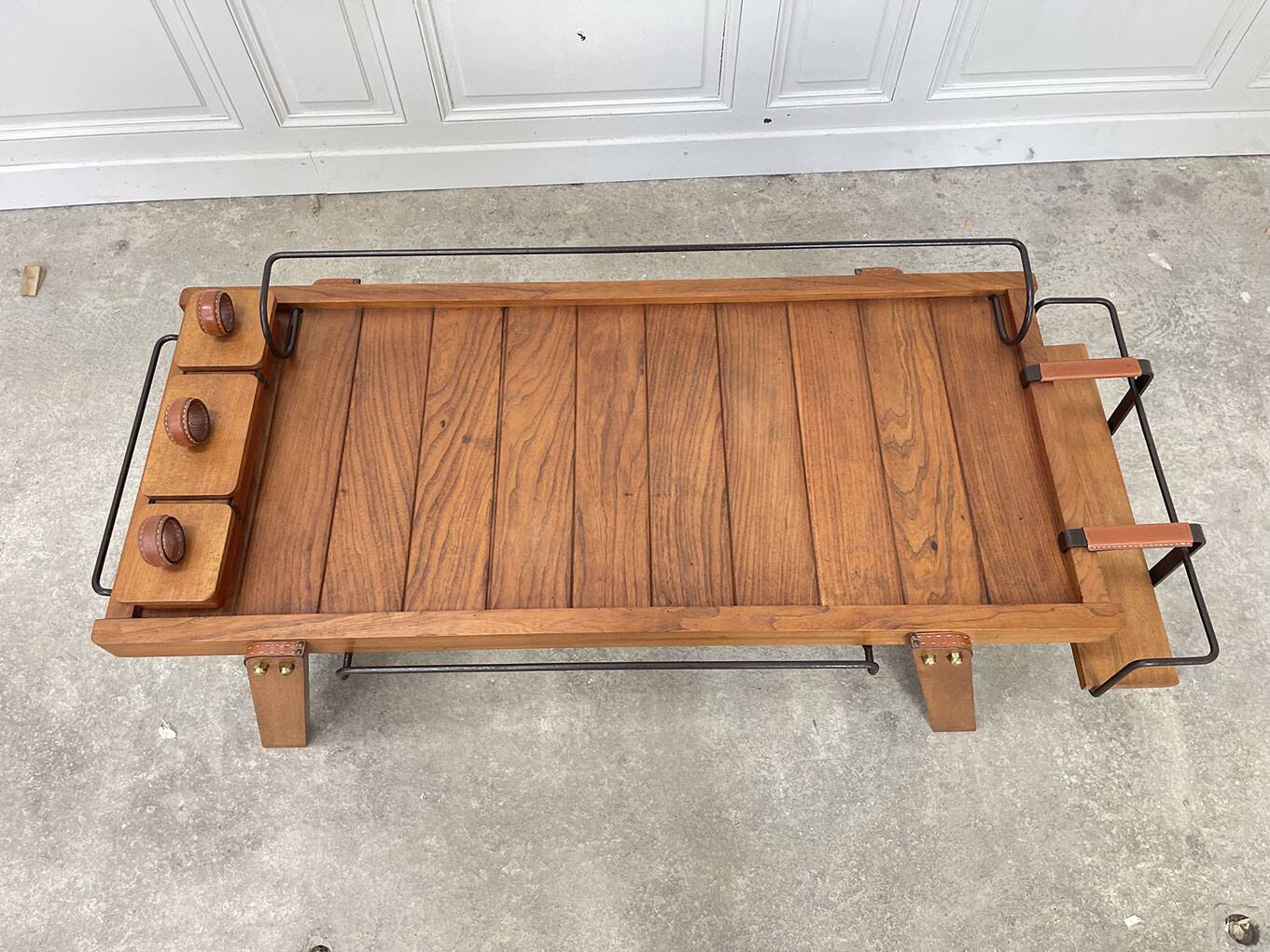 50s coffee table by Jacques Adnet