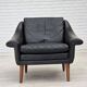 Fauteuil danois en cuir par Aage Christensen, années 1960
