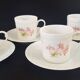Set of five coffee cups and saucers, Limoges, Goumot Labesse