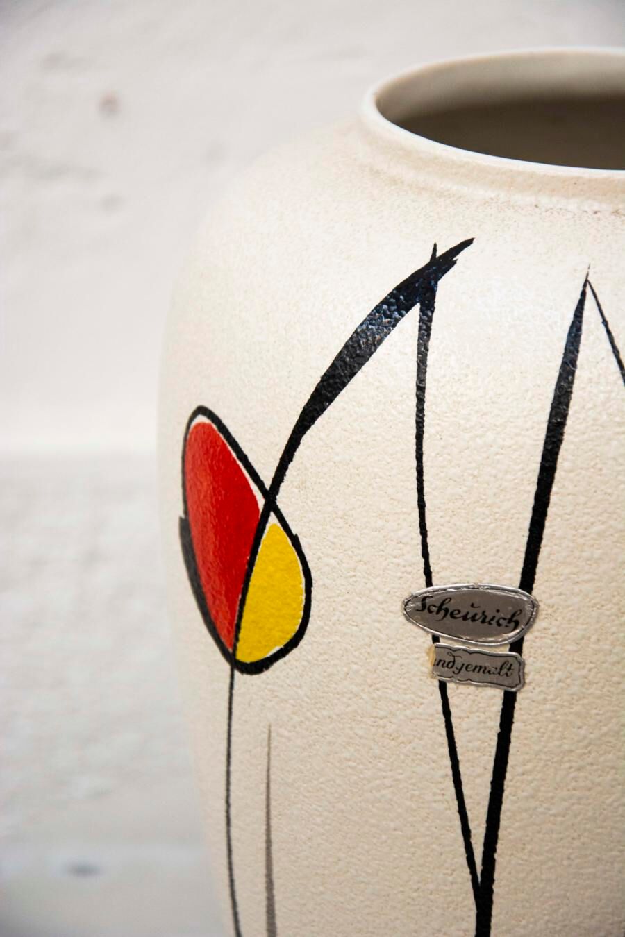 German vintage ceramic vase 1950