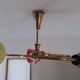 Lustre verre et laiton vintage