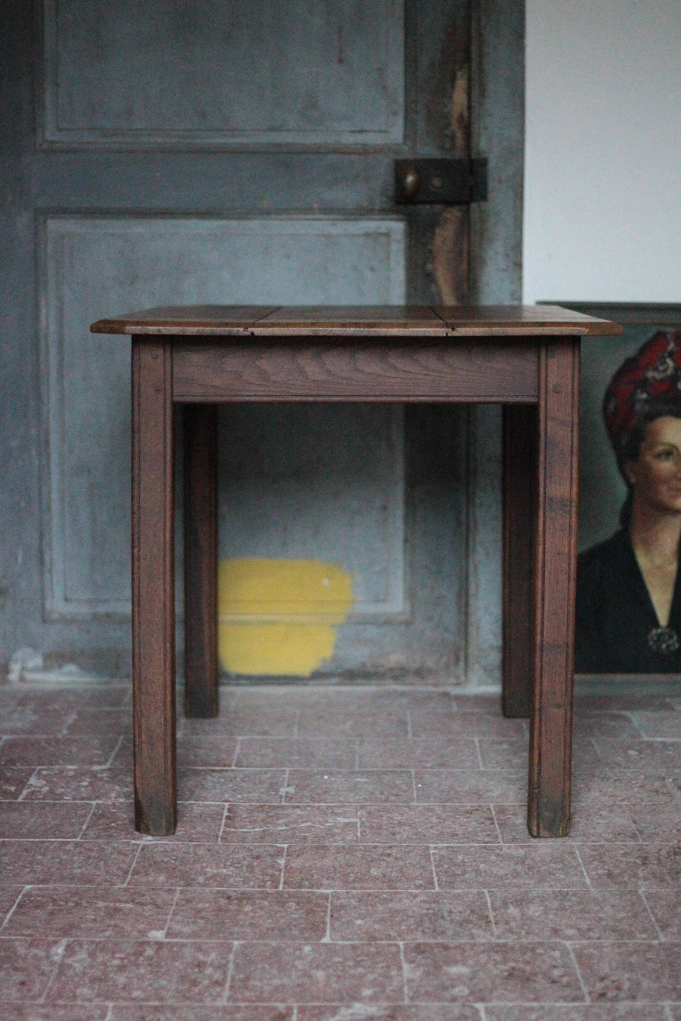 Wooden table with 1 drawer, coffee table, kitchen table, vintage wooden table.