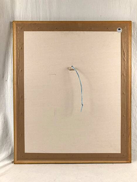 Large pastel signed Annie Faure, still life with flowers and fruits