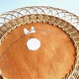 Vintage rattan sun mirror