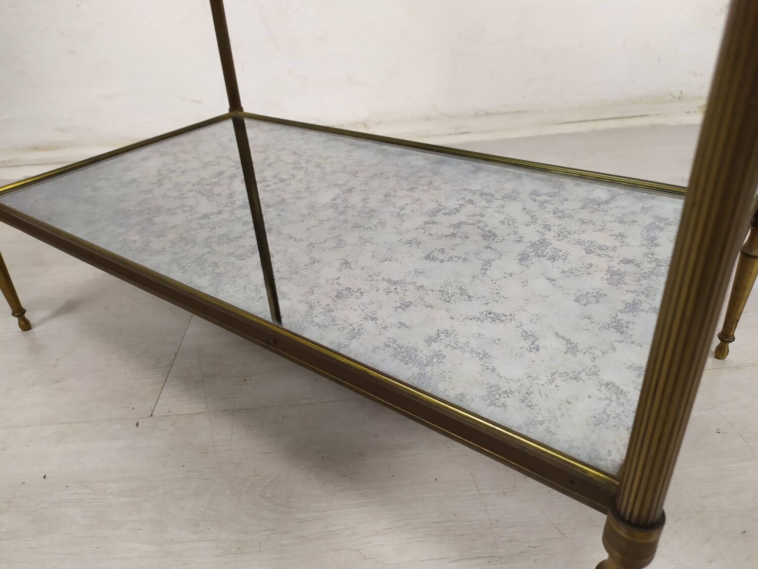 Louis XVI gilded brass console