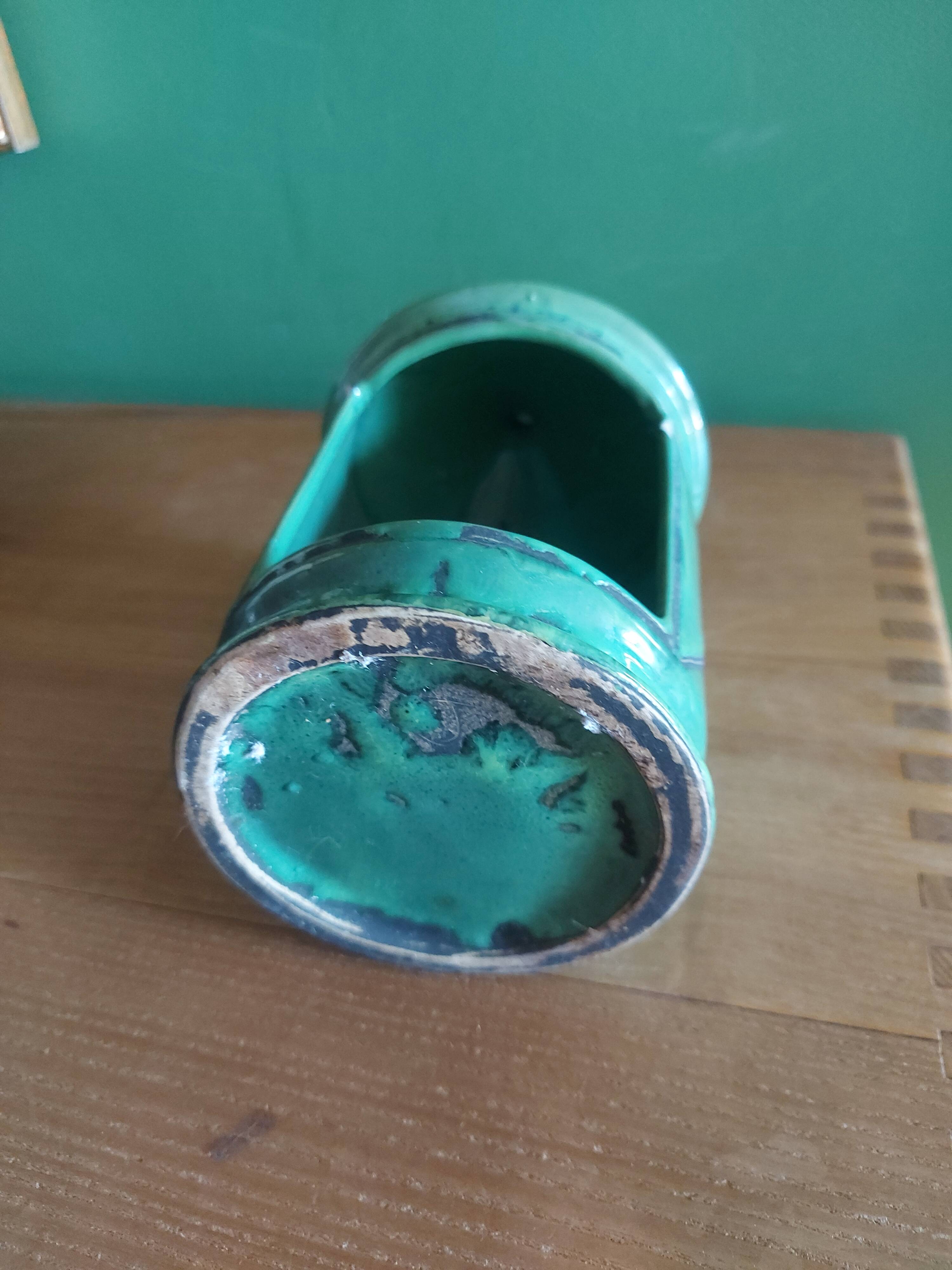 Candle holder in glazed ceramic 60s