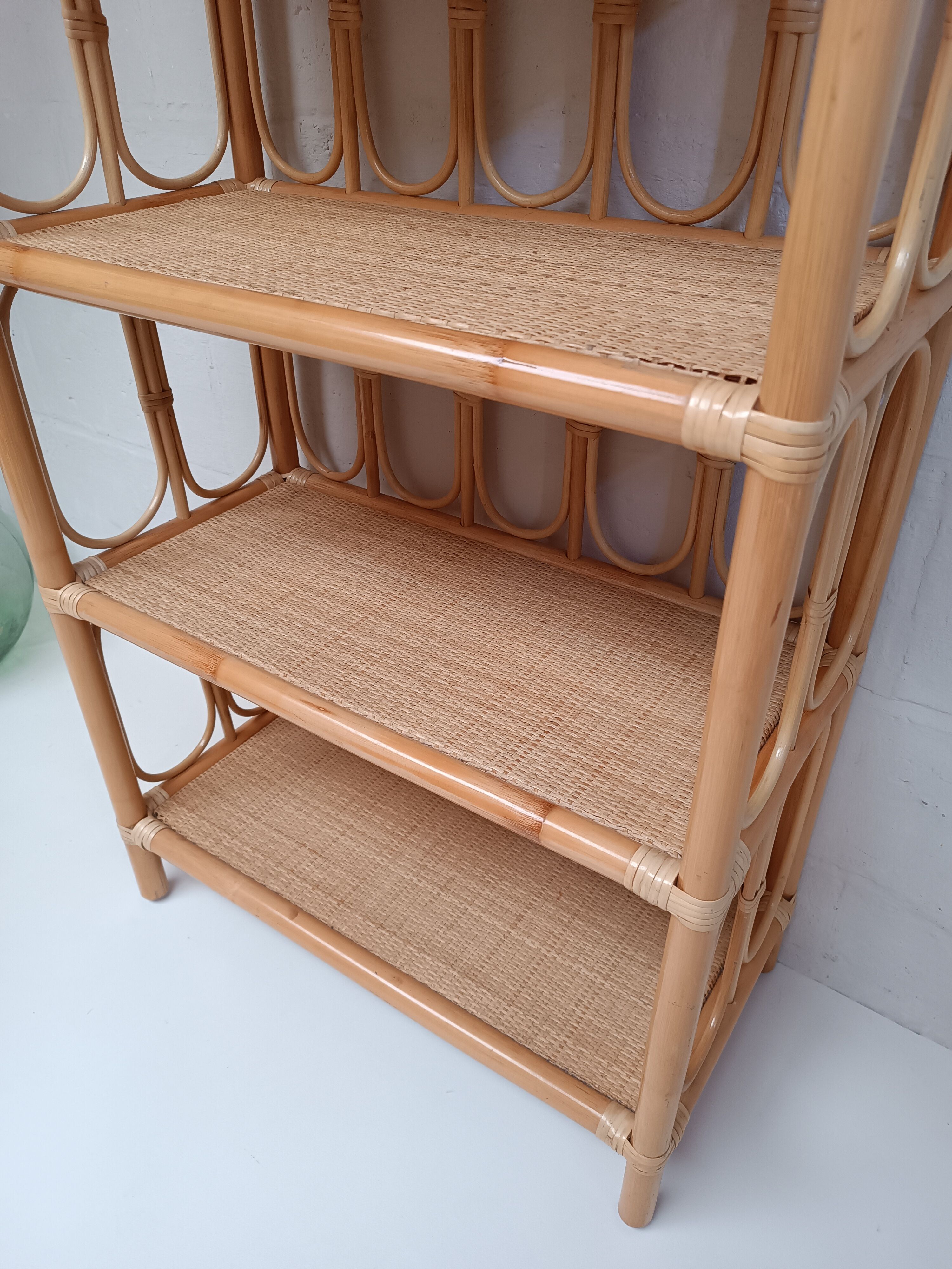 Rattan bookcase
