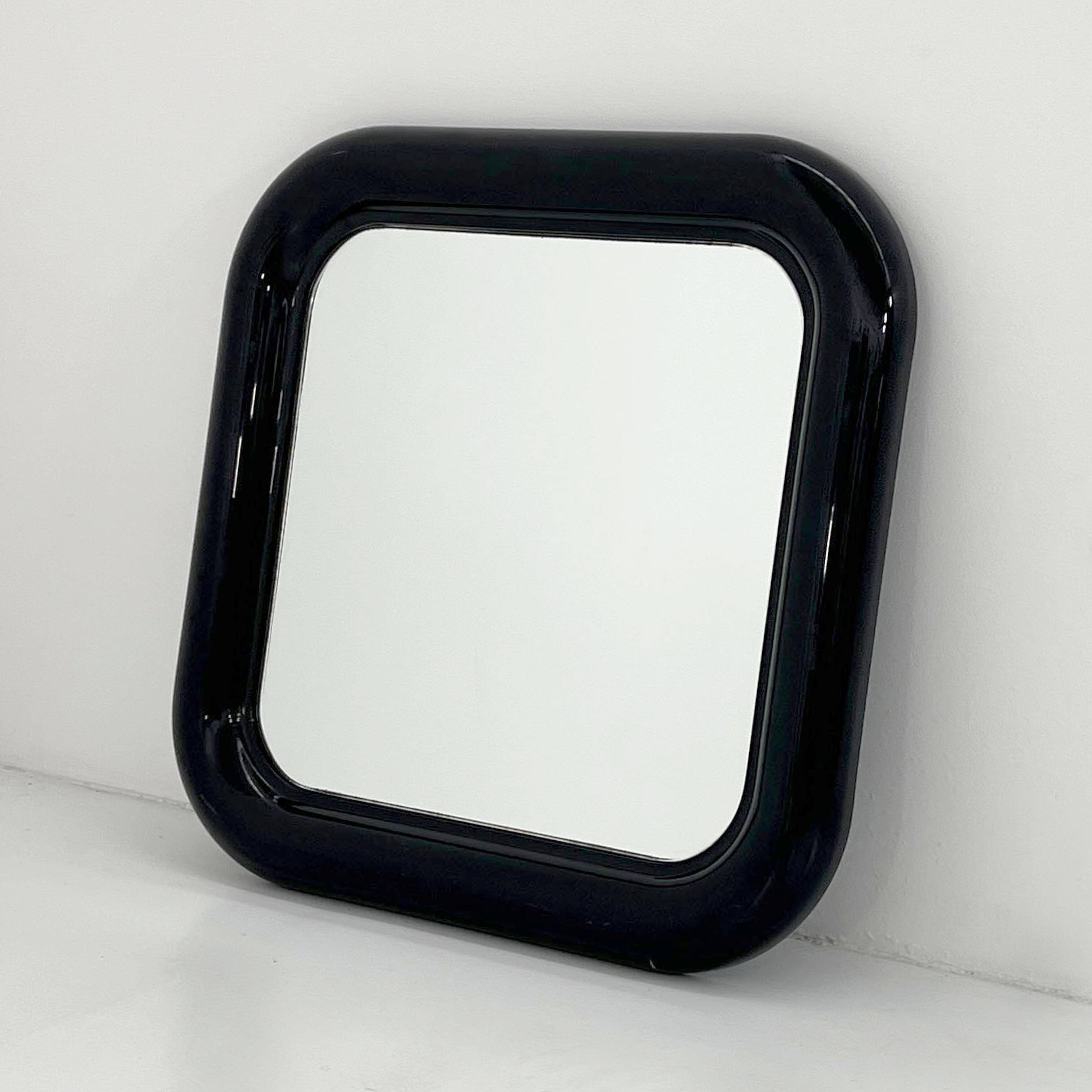 Miroir Delfo Noir par Sergio Mazza pour Artemide, 1960