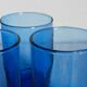 Cinq verres de verrier en verre soufflé vintages