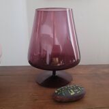 Vintage Ingrid Glashütte purple glass bowl – 70s modernist design