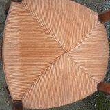 Pair of antique straw-seated armchairs