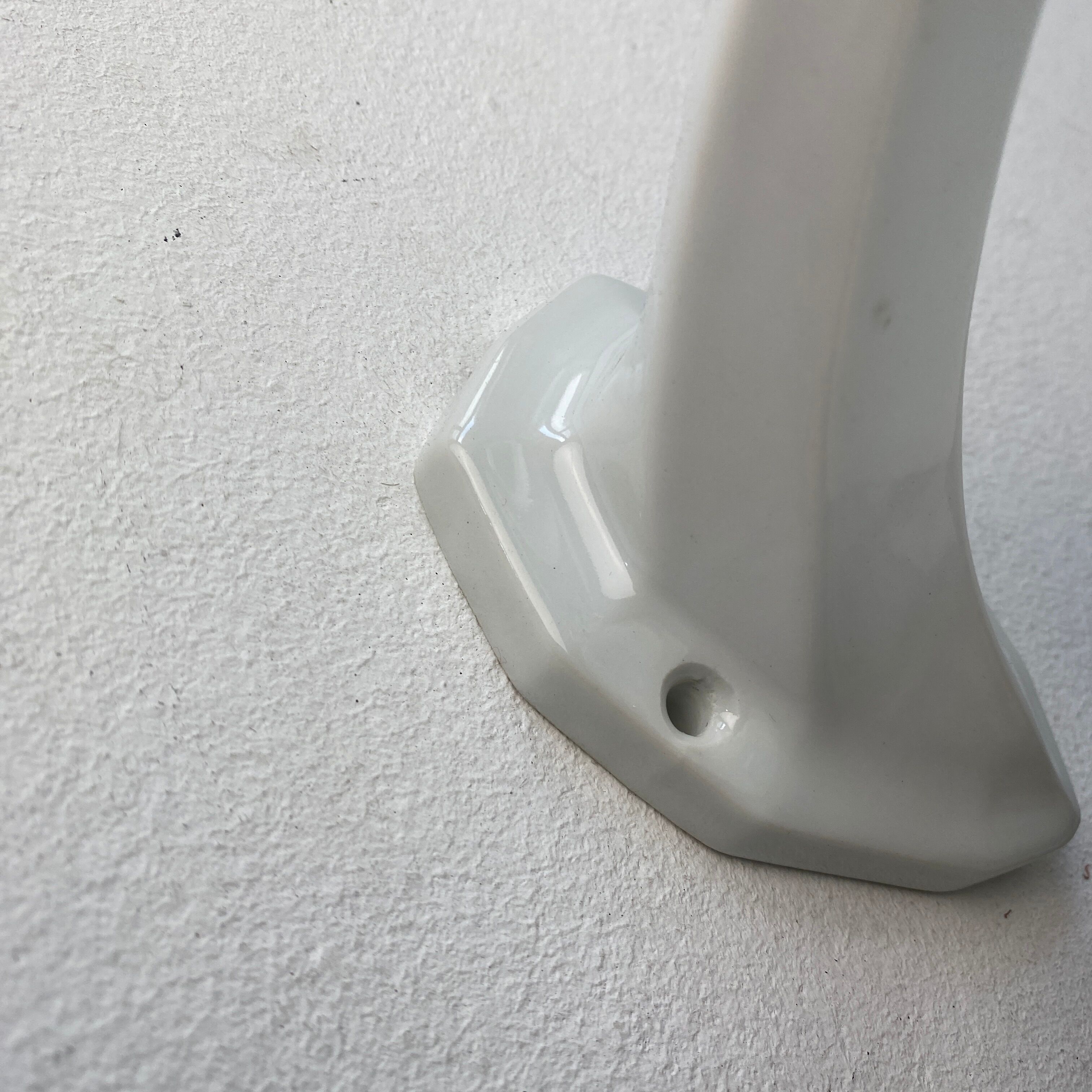 Old ceramic and opaline vintage wall lamp