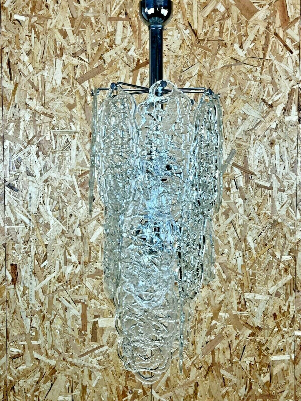 60s 70s Chandelier AV Mazzega Chandelier “Ragnatela” Murano Glass Space Age