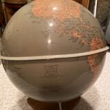 Vintage Globe with Wooden Stand from the 40s-50s