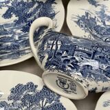 English plates Gien countryside