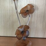 Lampe floral design en bois
