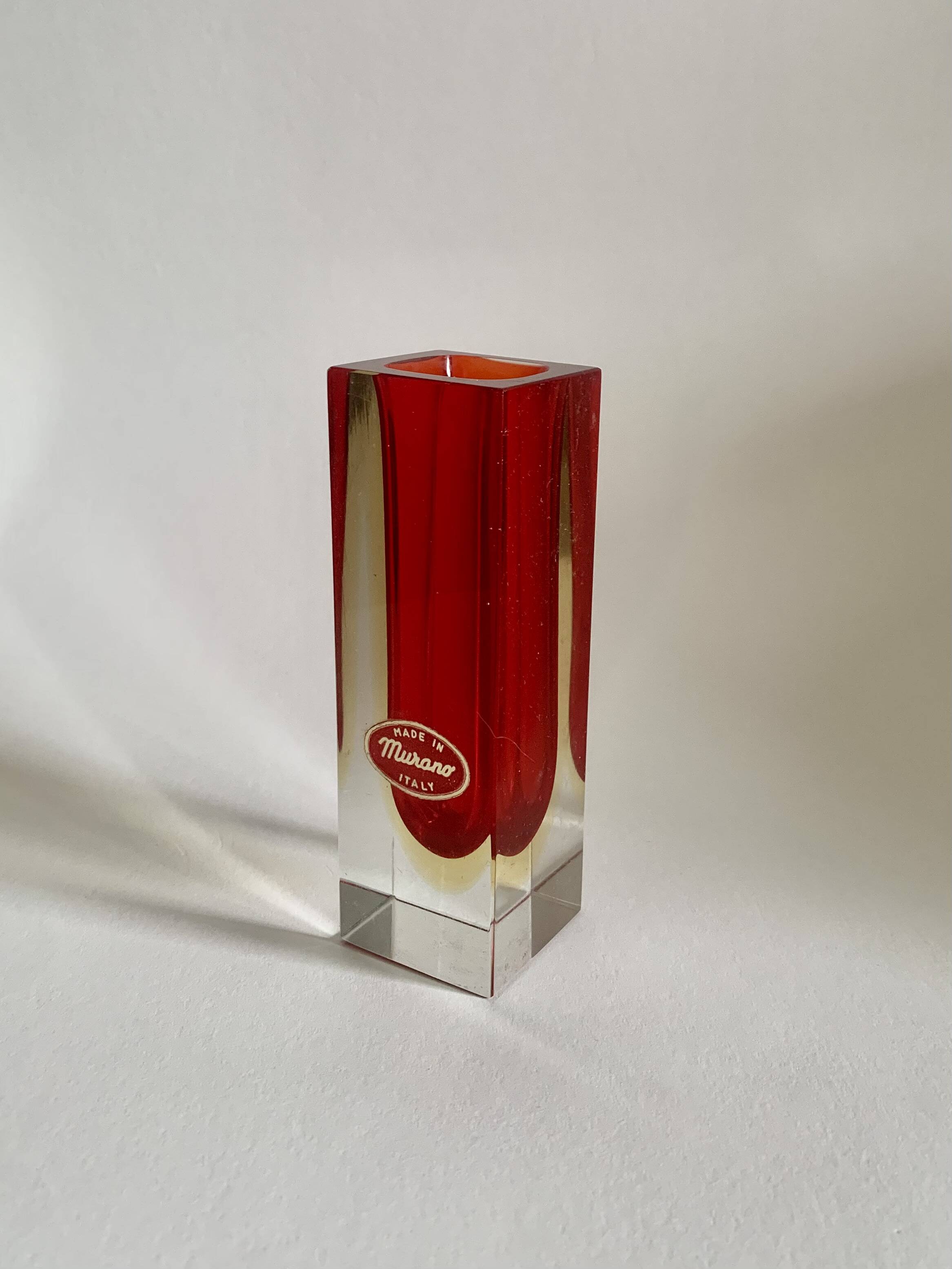 Vase by F. Poli for Murano, Italy, 1970s