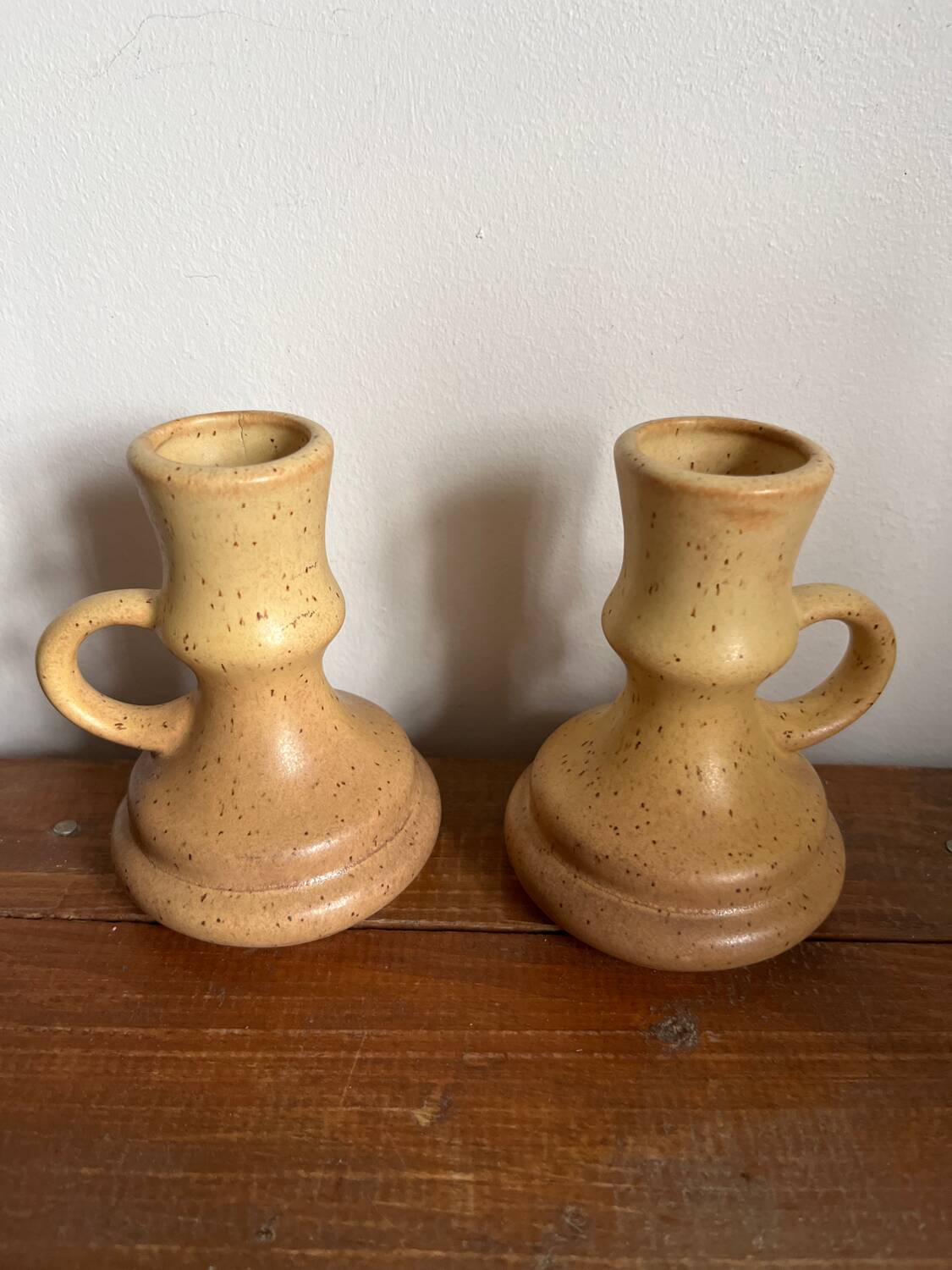 Stoneware candle holders