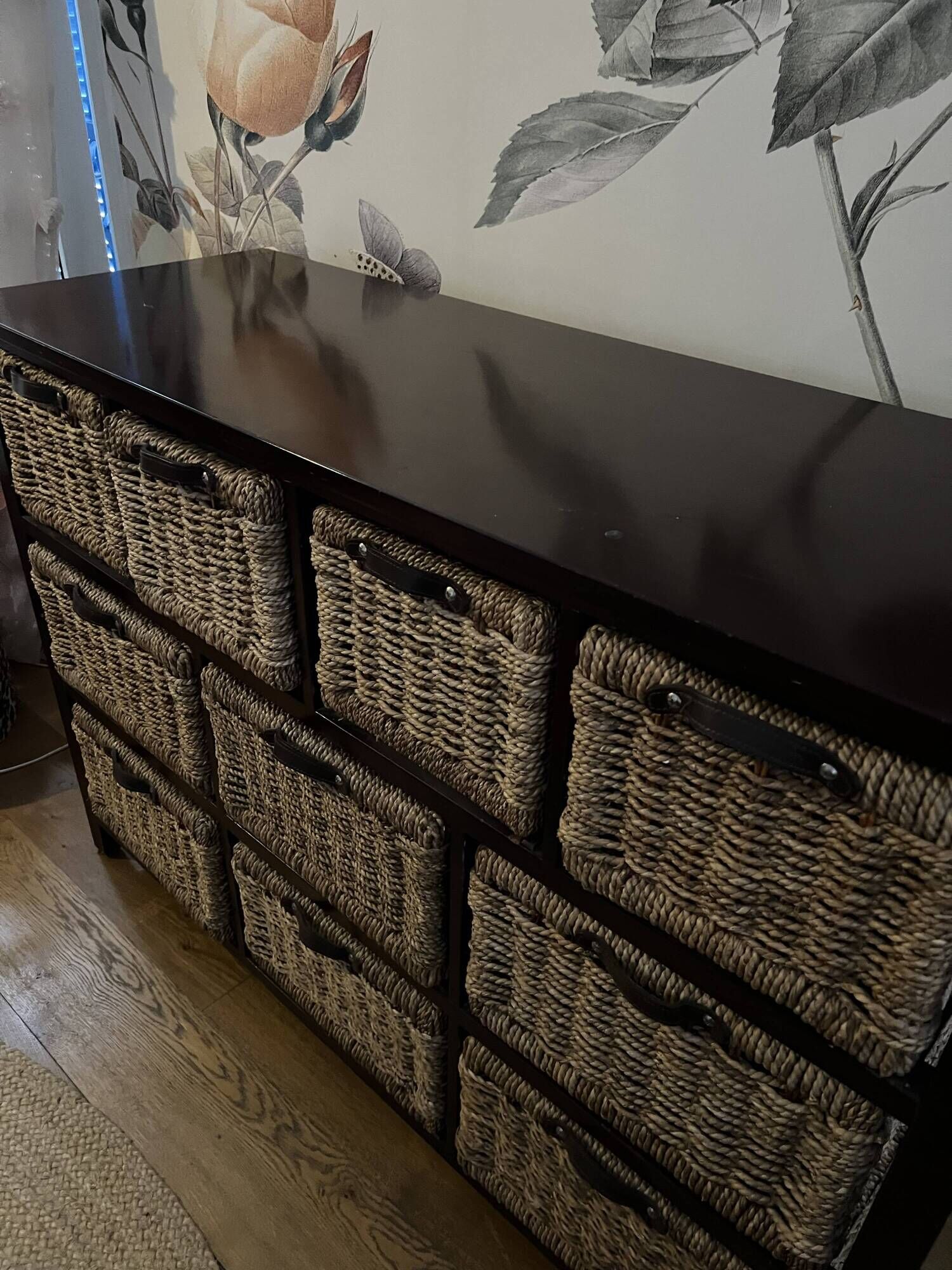 Rattan chest of drawers