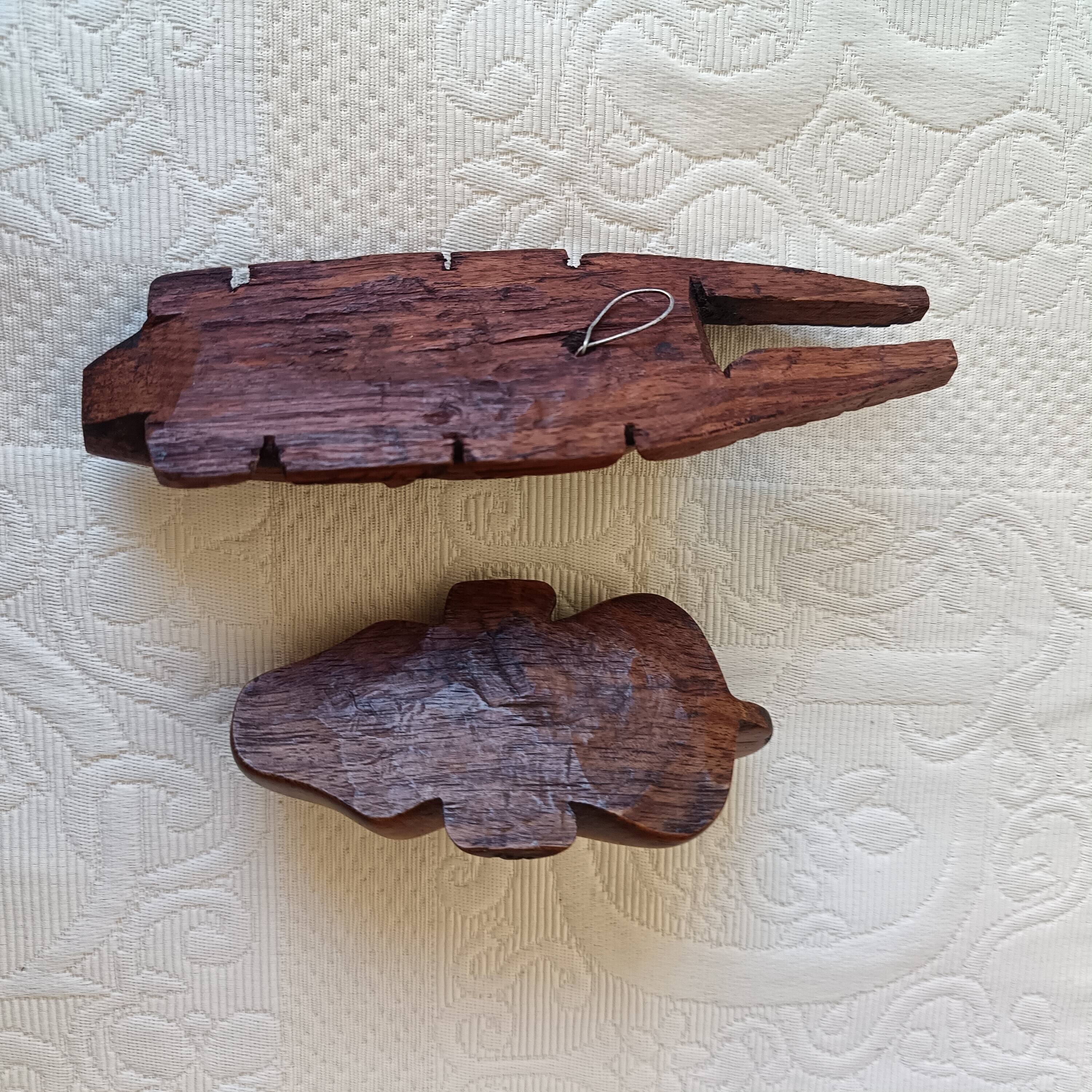 5 small African masks, tribal art, wood carving