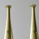 Lot of two brass soliflore vases