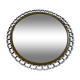 1960s brass and wrought iron sun mirror