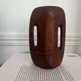 Brutalist wooden vase from the 80s