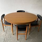 1960s Mid-Century dining table and dining chairs by Schreiber Furniture