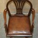 Chaise de capitaine antique George Hepplewhite 1880 cuir
