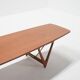 Large Surfboard Coffee Table by Kurt Ostervig for Jason Møbler, 1960s