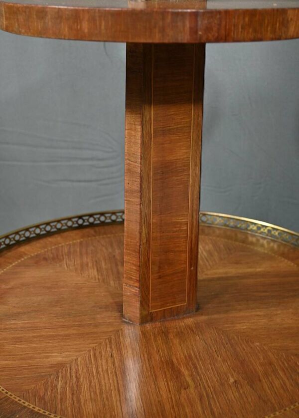 Important Lampadaire en Marqueterie, style Transition Louis XV / Louis XVI
