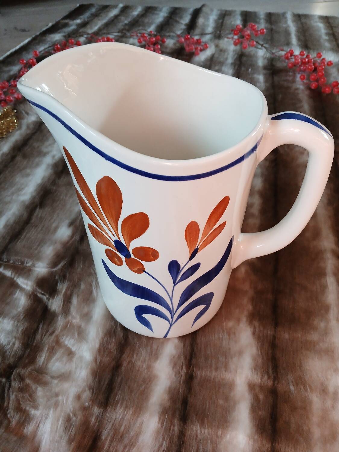 Old pitcher / jug from the Givors pottery