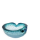 Murano Bullicante Peacock Blue Vide-Poche Vintage 60s 70s Art Glass