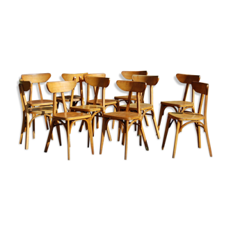 Lot 10 chairs bistro Luterma banana