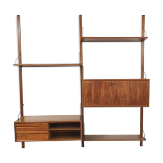 Poul Cadovius for Royal system elm wood wall unit, Denmark 1950's