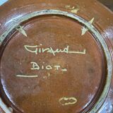 Large ceramic dish by Giraud Biot