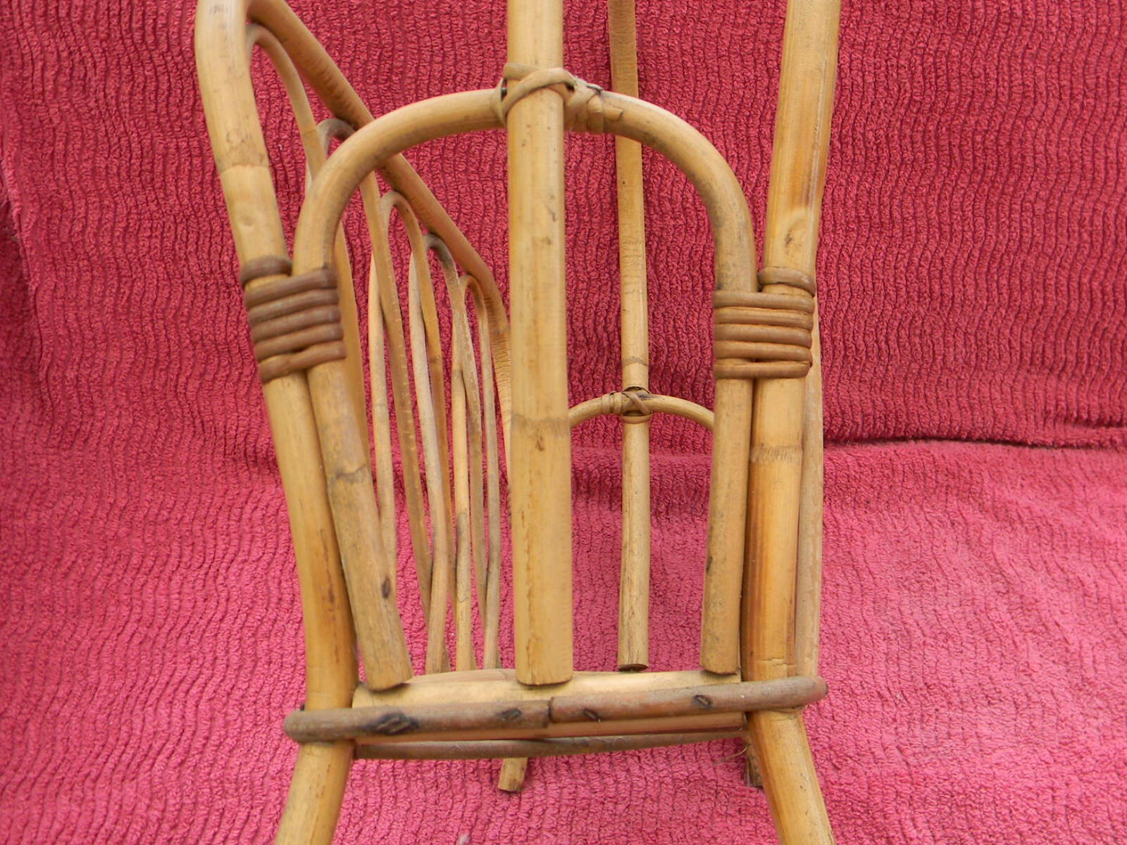 Vintage magazine door in rattan bamboo style